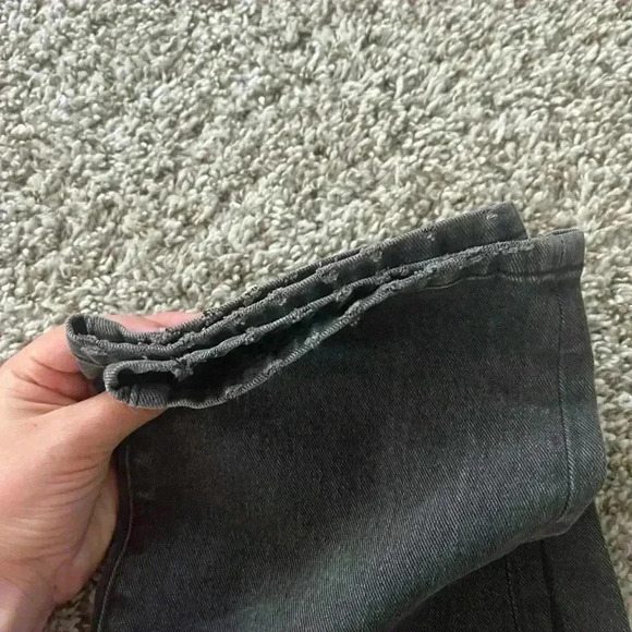 Express Straight Leg Super High Rise Black Jeans Women’s Size 10 - Picture 8 of 11